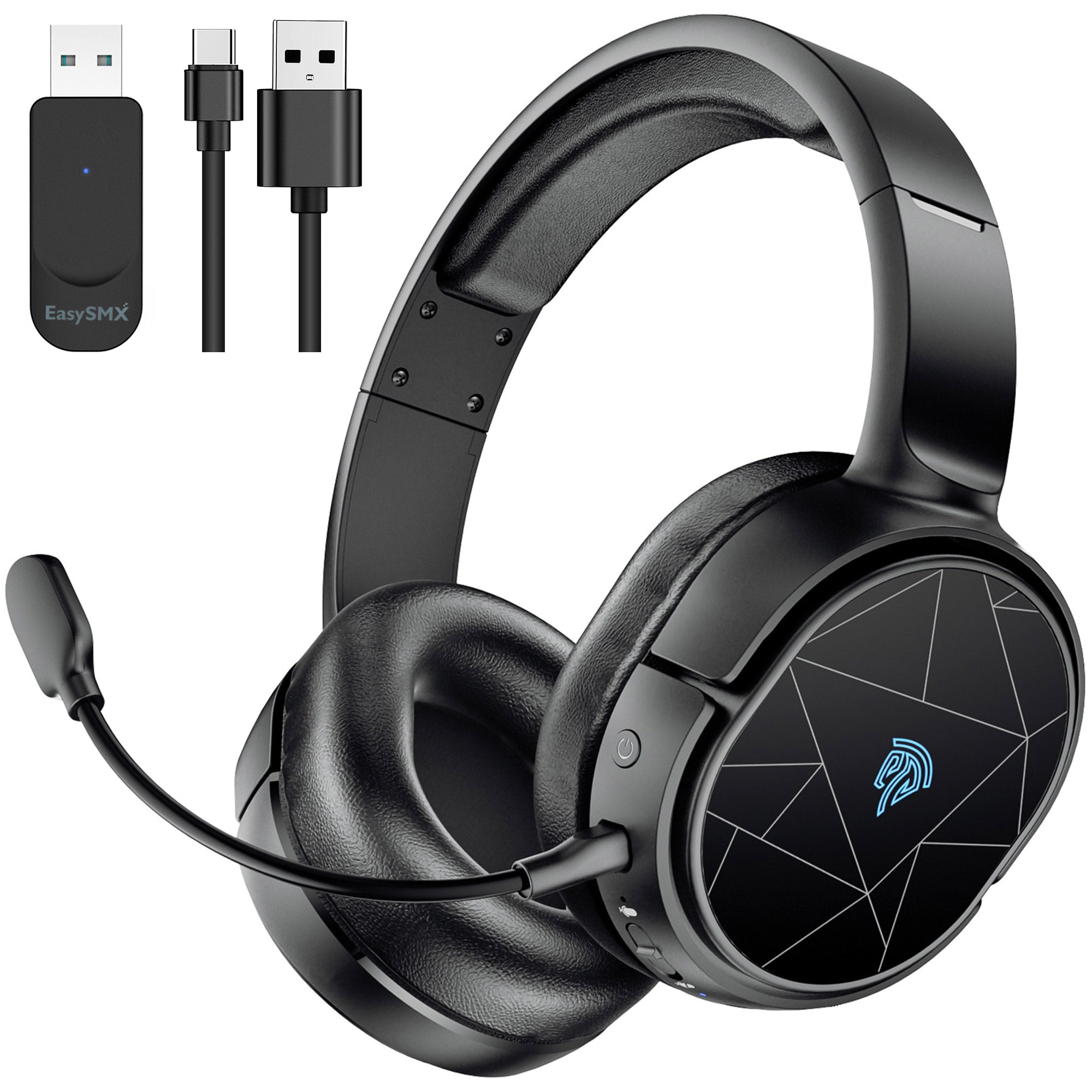 EASYSMX V10W Wireless Headphones Over-Ear Bluetooth Gaming Headset with Microphone for PC PS5 PS4 EASYSMX V10W Wireless Headphones Over-Ear Bluetooth Gaming Headset with Microphone for PC PS5 PS4
